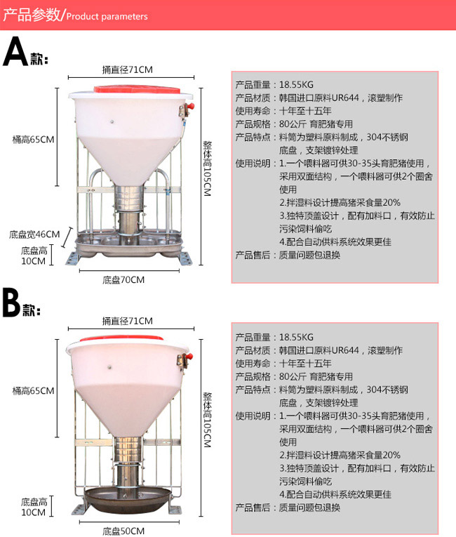 龍巖育肥兔自動(dòng)干濕料槽